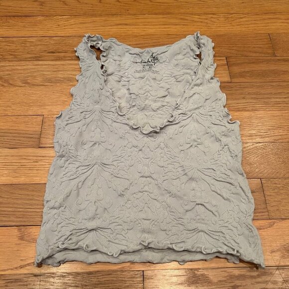 Free People Here For You Cami Fringe Patterned Cropped Tank Top Size Medium - Picture 4 of 7